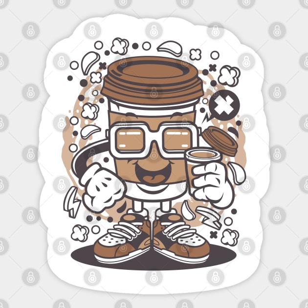 Coffee mug figure Sticker by ShirtyLife